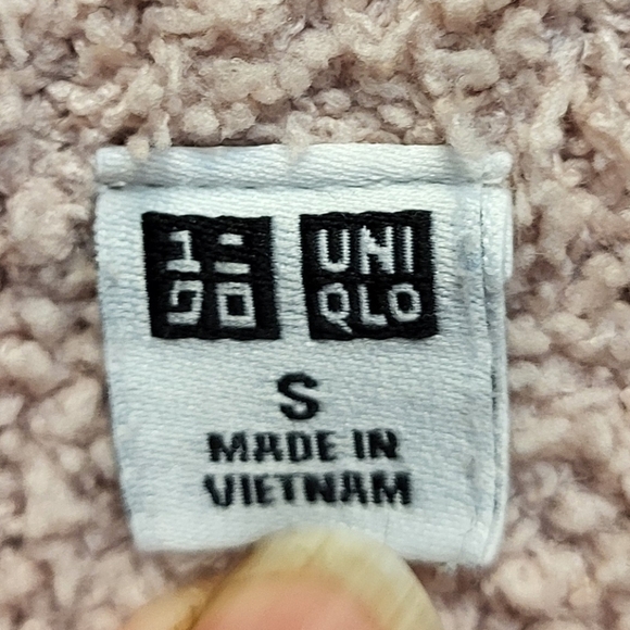 Uniqlo Light Pink Cowl Neck Soft Sweater with Textured Knit - Size S - Picture 3 of 4